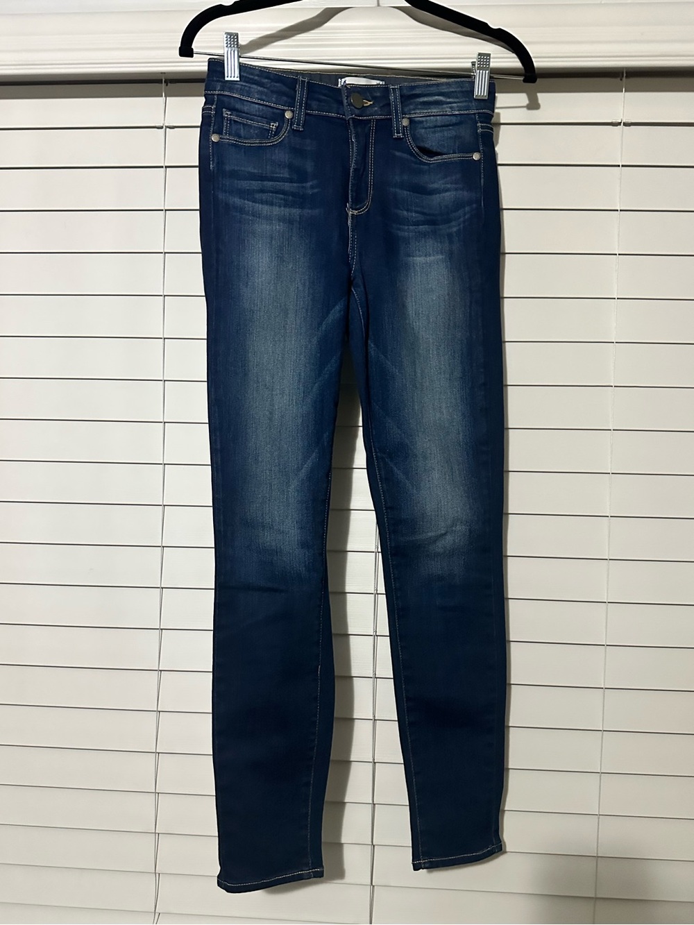 PAIGE Hoxton Ankle Skinny Jeans Lightyear Wash Size 25 Dark Wash Stretch Denim